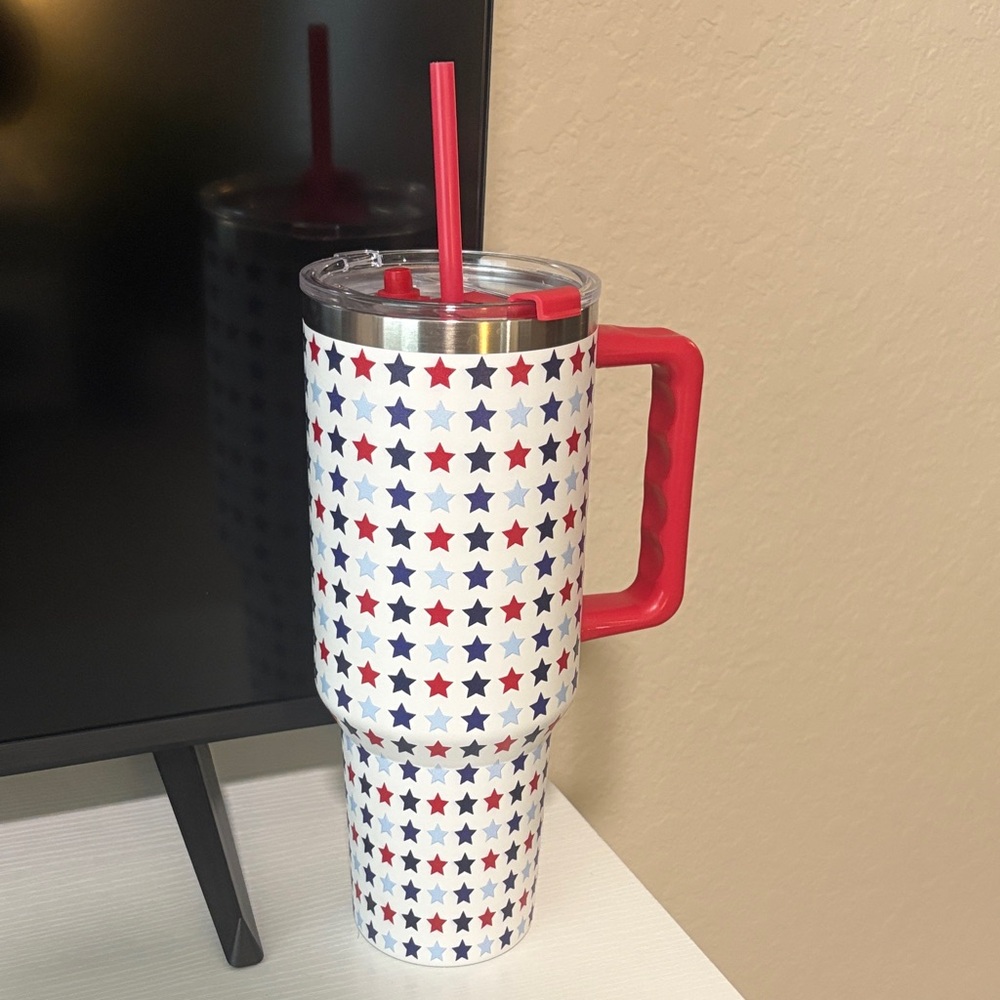 Michaels Red and Blue Star Tumbler